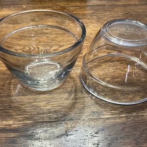 Pampered Chef glass prep bowls- 2.5 cup set of two
